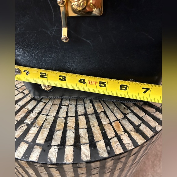 Salvatore Ferragamo BLACK LEATHER Backpack. Rare Shoe Charm on Inside Zipper.HP - Picture 9 of 16